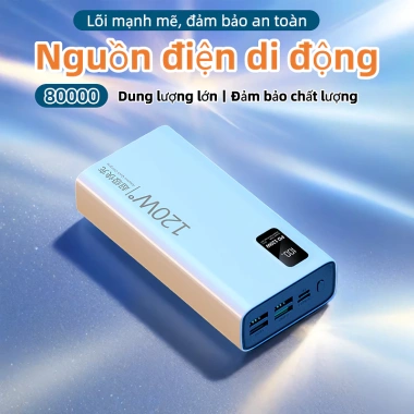 Sạc nhanh 120W 80.000mAh - Nguồn di động hiệu năng cao, tương thích đa điện thoại, 459.999 VND