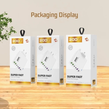 Sạc nhanh 200W 6 trong 1 - 3 USB + 3 PD, QC3.0, hỗ trợ EU/US/UK, du lịch 4 Sạc nhanh 200W 6 trong 1 - 3 USB + 3 PD, QC3.0, hỗ trợ EU/US/UK, du lịch 4