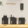 Sạc nhanh 200W 6 trong 1 - 3 USB + 3 PD, QC3.0, hỗ trợ EU/US/UK, du lịch 7