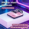 Sạc nhanh 20W 20.000mAh tích hợp 4 cáp, bật LED 3s - Lõi mạnh, an toàn, 299.999đ 6
