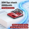 Sạc nhanh 20W 20.000mAh tích hợp 4 cáp, bật LED 3s - Lõi mạnh, an toàn, 299.999đ 8