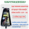 Sạc nhanh 21V 3A có quạt tản nhiệt - Adapter 2 cổng ADT cho pin 10,15,20 cell 3