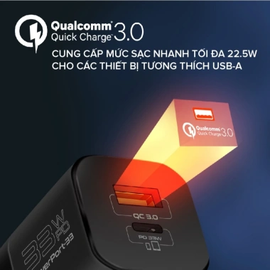 Sạc Nhanh 33W ORIO POWERPORT-33.EU-BK GaNFast – PD3.0 & QC3.0, Siêu Nhẹ Du Lịch, Giá giảm còn 80.000₫ 5 Sạc Nhanh 33W ORIO POWERPORT-33.EU-BK GaNFast – PD3.0 & QC3.0, Siêu Nhẹ Du Lịch, Giá giảm còn 80.000₫ 5