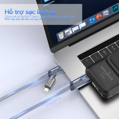 Sạc nhanh 65W Đa năng 4 trong 1 GOOJODOQ USB Type-C Micro tương thích Samsung Huawei – Giá 79.000₫