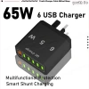 Sạc Nhanh 65W Dạ Quang 6 USB (3.1A) + QC3.0, Bộ Chuyển Đổi Du Lịch EU/Mỹ/Anh - 132.825₫