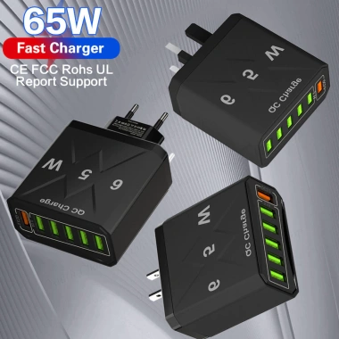 Sạc Nhanh 65W Dạ Quang 6 USB (3.1A) + QC3.0, Bộ Chuyển Đổi Du Lịch EU/Mỹ/Anh - 132.825₫ 3 Sạc Nhanh 65W Dạ Quang 6 USB (3.1A) + QC3.0, Bộ Chuyển Đổi Du Lịch EU/Mỹ/Anh - 132.825₫ 3