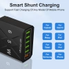 Sạc Nhanh 65W Dạ Quang 6 USB (3.1A) + QC3.0, Bộ Chuyển Đổi Du Lịch EU/Mỹ/Anh - 132.825₫ 6