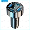 Sạc Nhanh 66W 4 Cổng USB 3.0 PD Loại C cho Xe Hơi Adapter Sạc Điện Thoại Ô Tô 9