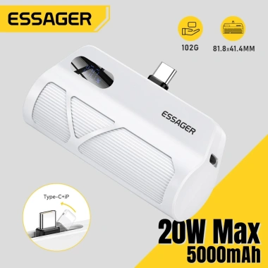 Sạc nhanh ESSAGER 5.000mAh 18W Type-C và L - Pin dung lượng, giá ưu đãi 393.030₫ 2