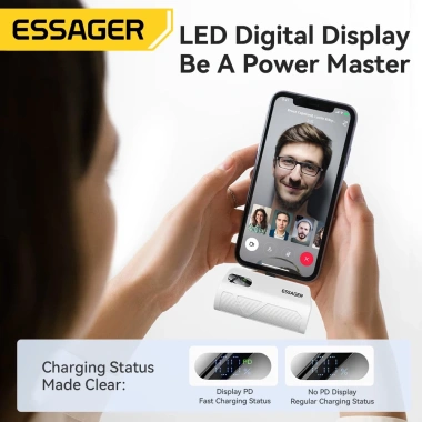 Sạc nhanh ESSAGER 5.000mAh 18W Type-C và L - Pin dung lượng, giá ưu đãi 393.030₫ 6