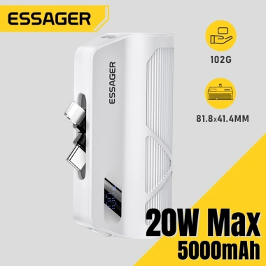 Sạc nhanh ESSAGER 5.000mAh 18W Type-C và L - Pin dung lượng, giá ưu đãi 393.030₫ 9