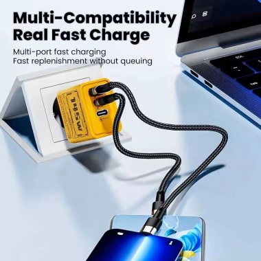 Sạc Nhanh GaN 145W 3 Cổng USB C QC 3.0 Du Lịch Ngoài Trời Ưu Đãi 55.850₫