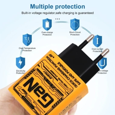 Sạc Nhanh GaN 145W 3 Cổng USB C QC 3.0 Du Lịch Ngoài Trời Ưu Đãi 55.850₫