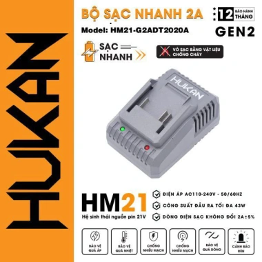 Sạc Nhanh HUKAN G2-ADT21.015 21V 1.5-2.0Ah có quạt tản nhiệt, 110-240V, giá chỉ 203.000₫ 7 Sạc Nhanh HUKAN G2-ADT21.015 21V 1.5-2.0Ah có quạt tản nhiệt, 110-240V, giá chỉ 203.000₫ 7