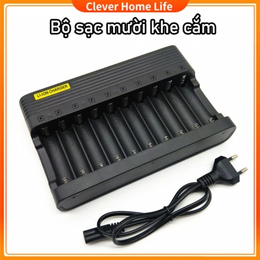 Sạc Pin 18.650 10-12 Khay Cân Bằng Cell Tự Động - Giá chỉ 60.000đ (Giảm 22%)