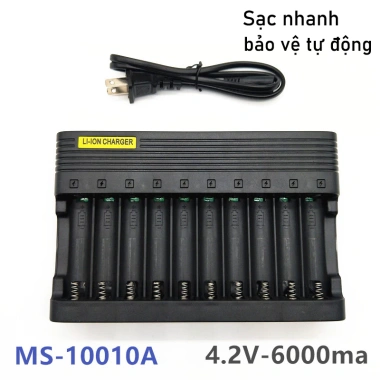 Sạc Pin 18.650 10-12 Khay Cân Bằng Cell Tự Động - Giá chỉ 60.000đ (Giảm 22%)