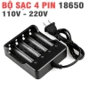 Sạc Pin 18.650 4 Pin 3.7‑4.2V, Đèn Báo, Tự Ngắt, Cổng 2/4 Tự Động - Tiện Lợi 5