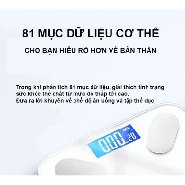 Sạc Pin 2 Lần Cân Điện Tử KONKA T1 Bluetooth Đo Sức Khỏe Kiểm Soát Ăn Uống 250k