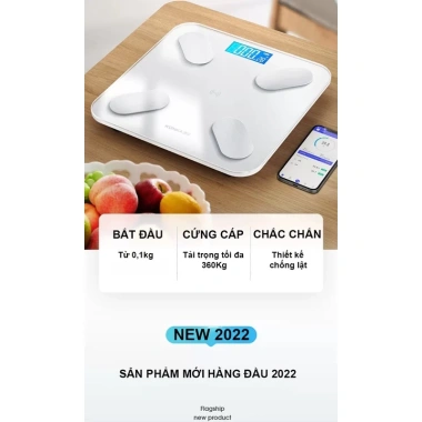 Sạc Pin 2 Lần Cân Điện Tử KONKA T1 Bluetooth Đo Sức Khỏe Kiểm Soát Ăn Uống 250k