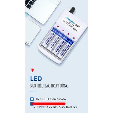 Sạc Pin 4 Cổng Doublepow DP-B02 Chính Hãng + Pin AA/AAA - 21.000 Đ, Giao Toàn Quốc 7 Sạc Pin 4 Cổng Doublepow DP-B02 Chính Hãng + Pin AA/AAA - 21.000 Đ, Giao Toàn Quốc 7