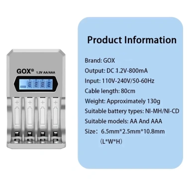 Sạc Pin 4 Khe LCD cho Eneloop AA/AAA 1.2V Ni-MH - 179.000 VND 9 Sạc Pin 4 Khe LCD cho Eneloop AA/AAA 1.2V Ni-MH - 179.000 VND 9