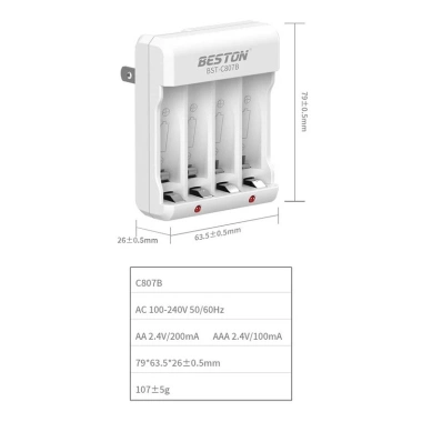 Sạc Pin AA AAA C807B Beston - Dung Lượng Cao, Dùng Cho Micro, Remote, Đồ Chơi, Loa, Đèn Pin, Giá 45.000 VND 5