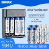 Sạc pin AA tự ngắt Bmax 904U siêu nhanh, pin sạc AA 3.600mAh công suất cao, giá 75.000 VND