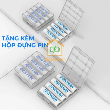 Sạc Pin AA/AAA C9.023L C9.024L - Sạc nhanh Type‑C, tự ngắt, đèn báo, micro & remote, 79.000₫