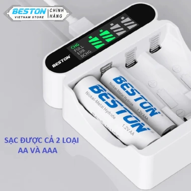 Sạc pin AA/AAA C9.023L nhanh - Pin sạc AA 3.300mAh Ni-Mh, giảm giá 244k