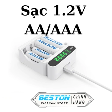 Sạc pin AA/AAA C9.023L nhanh - Pin sạc AA 3.300mAh Ni-Mh, giảm giá 244k