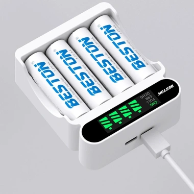 Sạc pin Beston C9.023L AA/AAA sạc nhanh, LCD hiển thị, tự ngắt khi đầy - Dùng cho micro, remote, giảm còn 60k