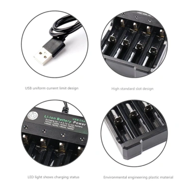 Sạc Pin BMAX 4 Khe Cao Cấp Tự Ngắt, Đèn Báo Khi Đầy, Dùng Cho Pin 18.650 – Miễn Phí Ship, Giá 60.000₫ 5
