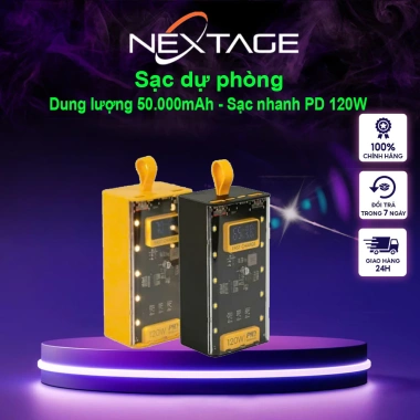 Sạc Pin Dự Phòng 30-50.000mAh Sạc Nhanh PD 120W 4 Cổng, Bảo Hành 12 Tháng - Giá 410.000₫