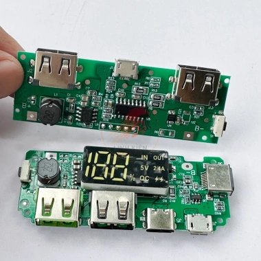 Sạc pin dự phòng lithium 2 cổng USB 5V 2.4A/2A/1A, đèn LED, Micro và Type‑C, giá 43.503 VND 4