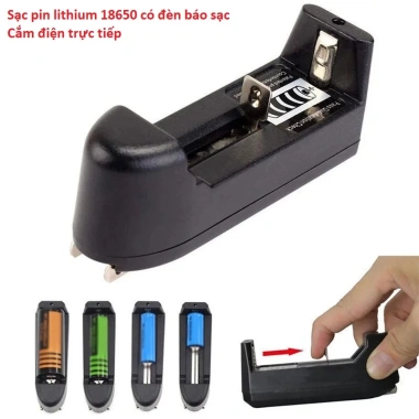 Sạc Pin Li-ion 3.7V đa dạng 18.650,14.500,16.340 - Cắm điện, đèn báo đầy, chỉ 30.000₫