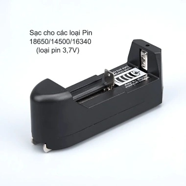 Sạc Pin Li-ion 3.7V đa dạng 18.650,14.500,16.340 - Cắm điện, đèn báo đầy, chỉ 30.000₫