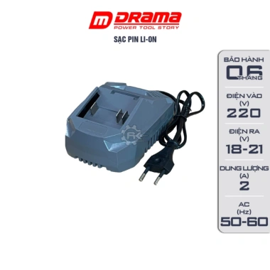 Sạc pin Li-on DRAMA 2A 21V đế sạc chân pin 4cm giá chỉ 150.000 đồng khuyến mãi 2