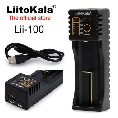 Sạc Pin LIITOKALA LII-100 3.7V/1.5V 2A-3A cho 18.650,14.500 - Box Dự Phòng, Giá 110.000₫