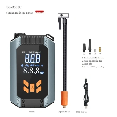 Sạc pin ô tô 4 trong 1 đa năng - Máy bơm điện, bơm không khí lốp khẩn cấp và Power Bank, giá ưu đãi 423.300₫ 6