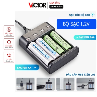 Sạc pin tiểu AA/AAA Bmax 804U tự ngắt - Sạc thông minh tiện lợi, giá chỉ 85.000₫