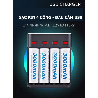 Sạc pin tiểu AA/AAA Bmax 804U tự ngắt - Sạc thông minh tiện lợi, giá chỉ 85.000₫ 5