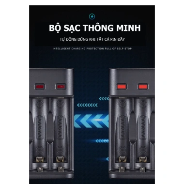 Sạc pin tiểu AA/AAA Bmax 804U tự ngắt - Sạc thông minh tiện lợi, giá chỉ 85.000₫ 9