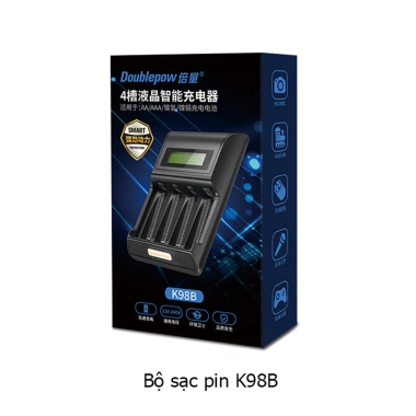 Sạc pin tiểu thông minh K98B tự ngắt, 3.300mAh, pin AA, giảm giá 23% - Doublepow 10 Sạc pin tiểu thông minh K98B tự ngắt, 3.300mAh, pin AA, giảm giá 23% - Doublepow 10
