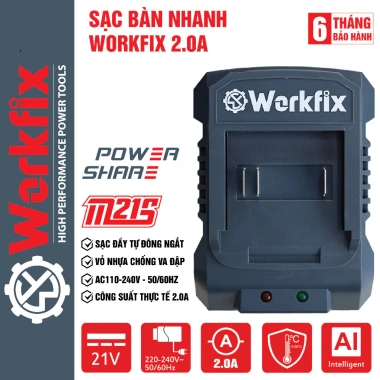 Sạc pin Workfix 2A-3A-4A, chân pin 4cm, chip bảo vệ, 21V - Giá chỉ 123.000đ 4
