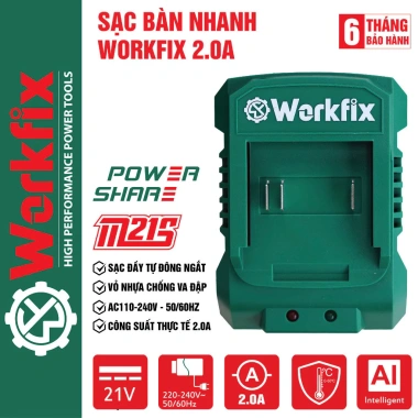 Sạc pin Workfix 2A-3A-4A, chân pin 4cm, chip bảo vệ, 21V - Giá chỉ 123.000đ 9