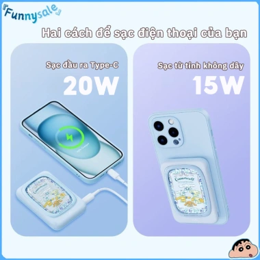 Sạc từ tính không dây 10.000mAh - Sạc nhanh, nhẹ, di động, siêu mỏng, giá ưu đãi 394.900₫