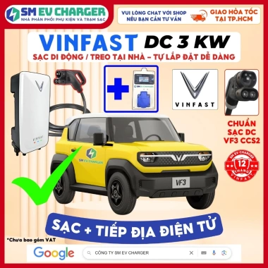 Sạc xe điện VinFast VF3 3kW DC - Tốc độ nhanh, tương thích VF3-VF9 - Giá ưu đãi 11,875,000 VND 10