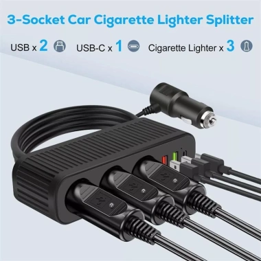 Sạc Xe Hơi 120W Tmoy PD QC3.0 Đa Cổng Cắm và Chạy, Bảo Vệ Quá Sạc TCS Giá Ưu Đãi 113k 2