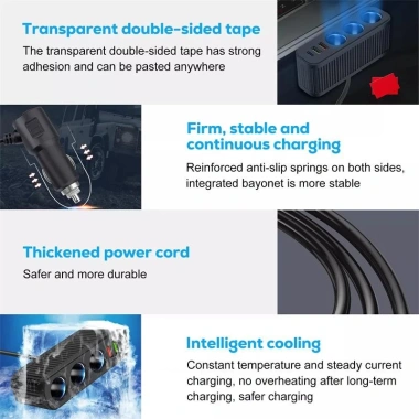 Sạc Xe Hơi 120W Tmoy PD QC3.0 Đa Cổng Cắm và Chạy, Bảo Vệ Quá Sạc TCS Giá Ưu Đãi 113k 6