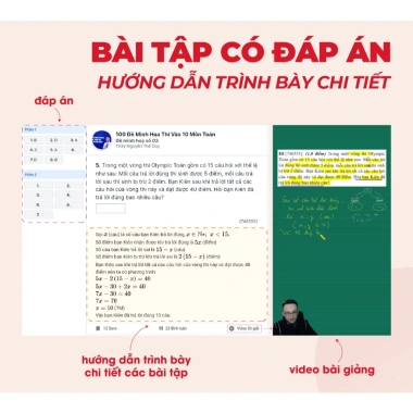 Sách 100 đề minh hoạ thi 10 môn Toán Moonbook - Giá ưu đãi 150.000 VND giảm từ 193.500 VND 5